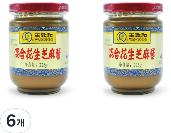 王致和 花生芝麻醬, 225g, 6罐