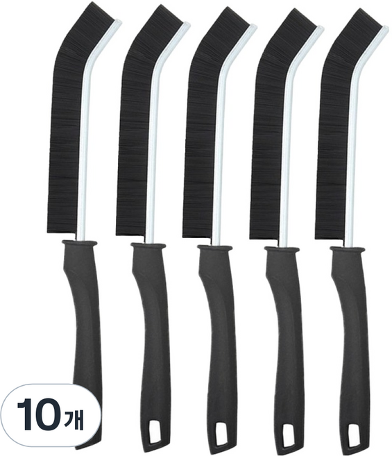 올키친 다용도 틈새 청소솔 빈틈 청소 브러쉬, 블랙, 10개