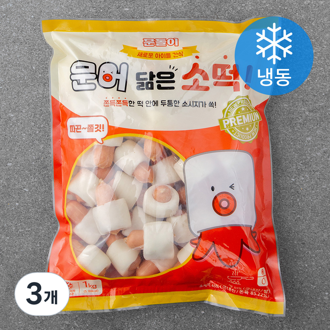 다예 문어닮은소떡 (냉동), 1kg, 3개