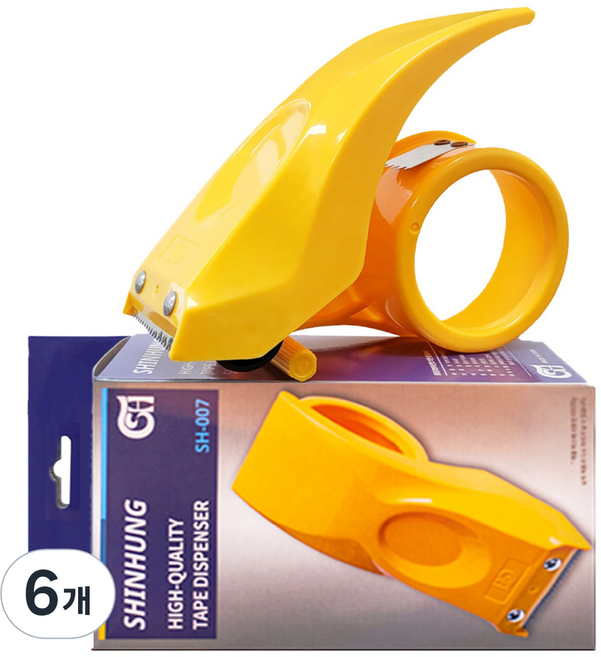 신흥테이프 박스테이프 고급형 커터기 SH-007, 6개