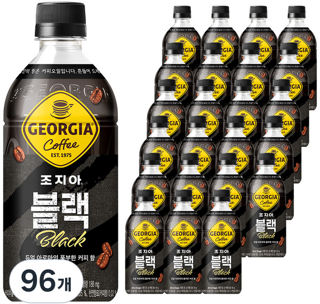 조지아 블랙 커피, 470ml, 96개