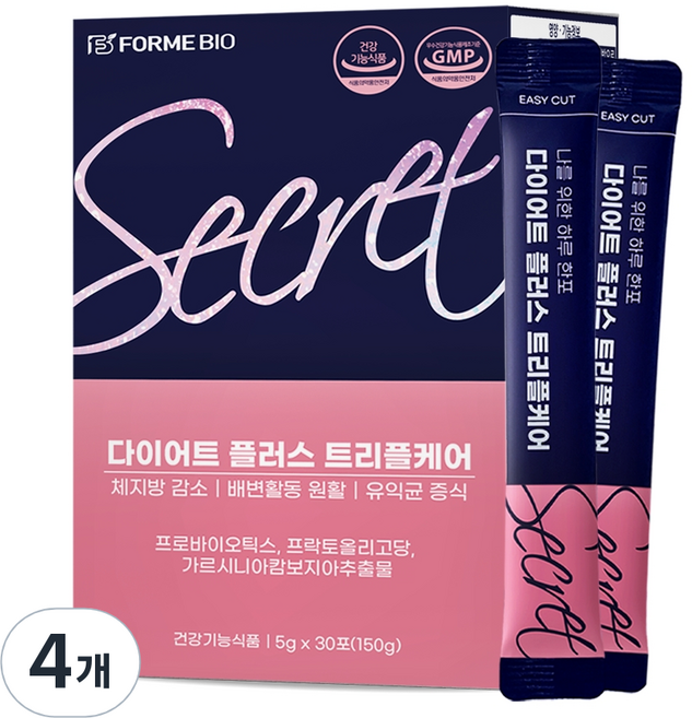 포미바이오 다이어트 플러스 트리플케어 유산균, 150g, 4개