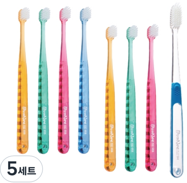 본니 소프트 칫솔 107 sss 7p + 다른 칫솔 세트 랜덤발송 1p, 5세트