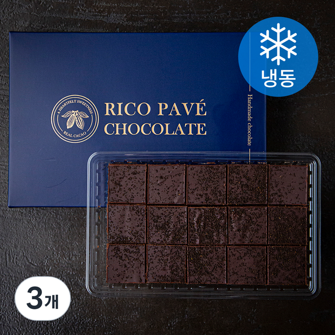 리코 다크 얼그레이 파베초콜릿 (냉동), 130g, 3개