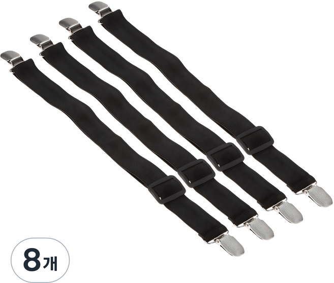 코멧 홈 침대시트 고정 집게, 블랙, 8개