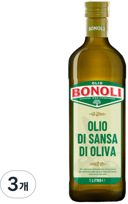 BONOLI 植物性橄欖粕油, 3個, 1L