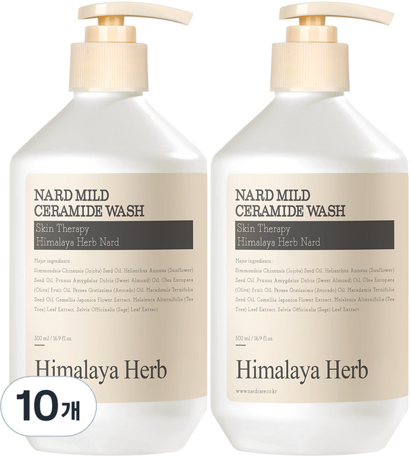 나드 마일드 세라마이드 바디워시, 500ml, 10개