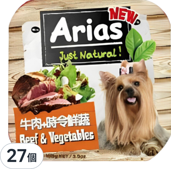 Arias 新艾莎 餐盒, 牛肉 + 鮮蔬, 100g, 27盒