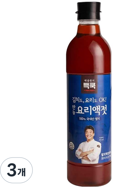 백쿡 만능 요리 액젓, 1kg, 3개
