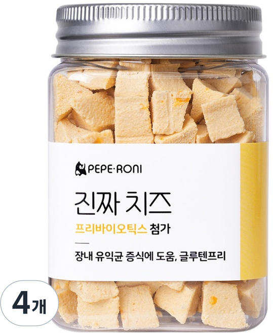 페페로니 강아지 프리바이오틱스 간식, 치즈, 180g, 4개