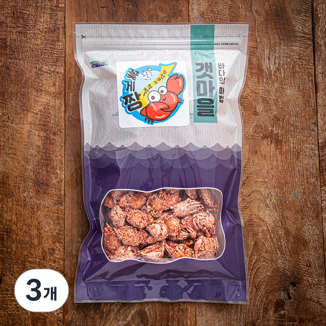 갯마을 꽃게짱 조미구운게 2개입, 300g, 3개