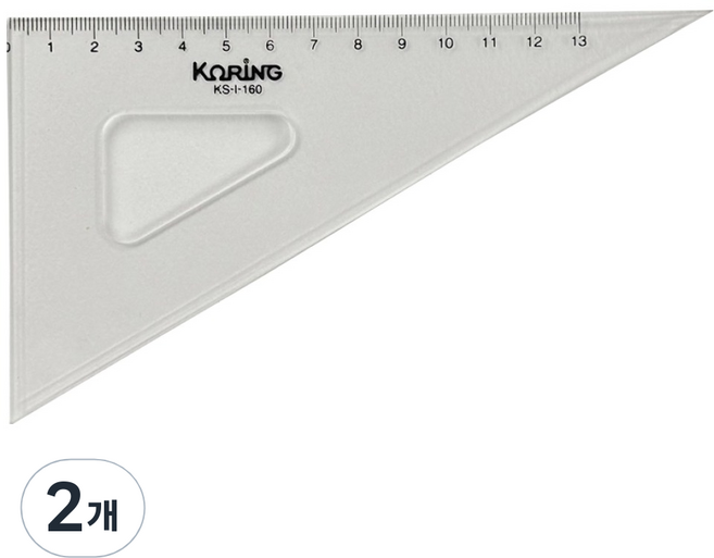 코링 템플레이트 눈금삼각자 13cm K-160, 2개