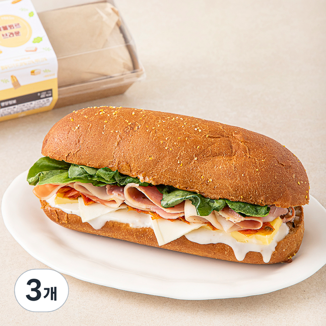 이엘후레쉬 잠봉뵈르 브라운 샌드위치, 130g, 3개