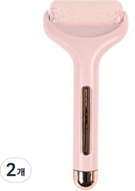 아이스롤러 얼굴붓기 피부진정 마사지, 2개, 로즈골드