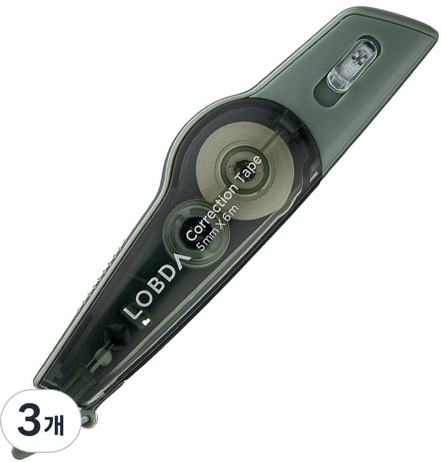 모나미 롭다 수정테이프, 3개, 세이지 그린