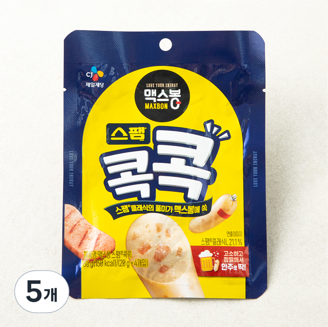 맥스봉 스팸콕콕 소시지 4개입, 80g, 5개