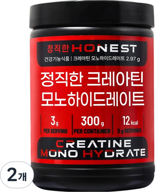 뉴프라이스 정직한 크레아틴 모노 하이드레이트, 300g, 2개