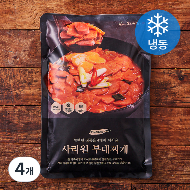 사리원 부대찌개 (냉동), 600g, 4개