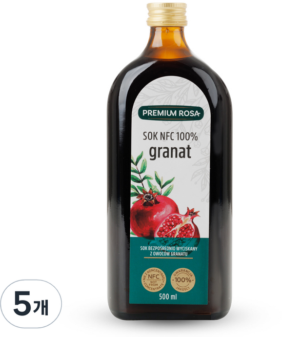 프리미엄로사 석류 원액, 500ml, 5개