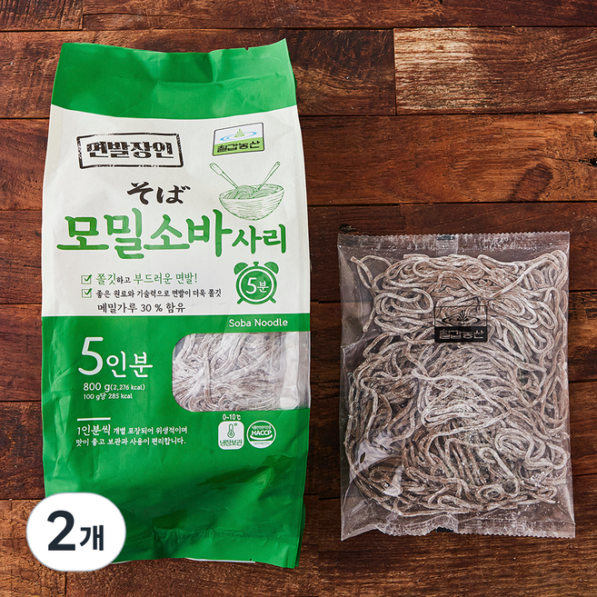 칠갑농산 모밀소바사리 5인분, 800g, 2개