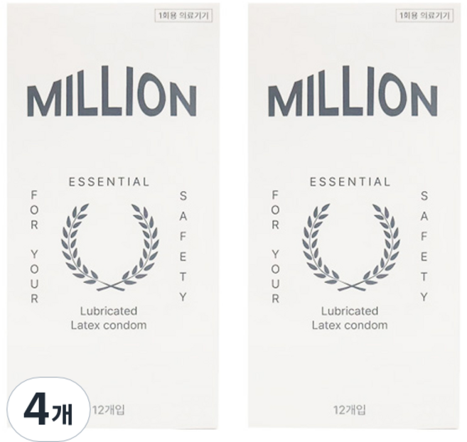 유니더스 밀리언 콘돔, 12개입, 4개