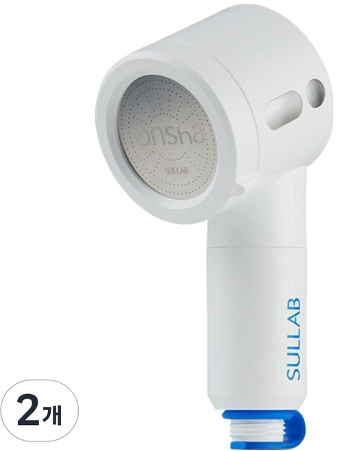 설랩 온샤 여행용 샤워기, 화이트, 2개