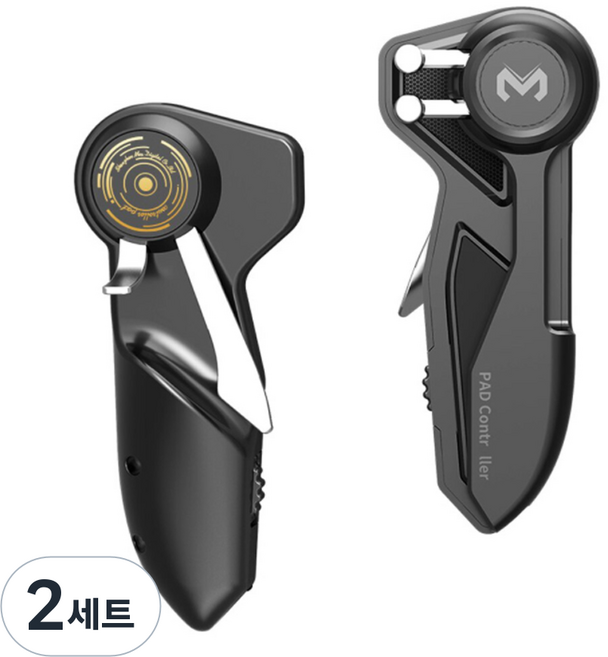 어썸컨셉 모바일 PUBG 태블릿 6핑거 트리거 컨트롤러, ASPT3, 블랙, 2세트