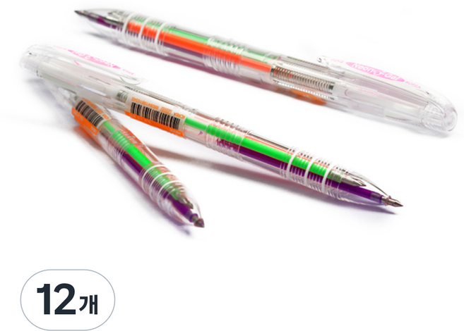 JAVAPEN 霓虹3色凝膠多色筆 0.5mm, 橘色 + 淺綠色 + 紫色, 12個