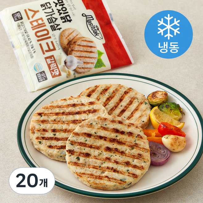 맛있닭 닭가슴살 스테이크 갈릭, 100g, 20개, 1개입