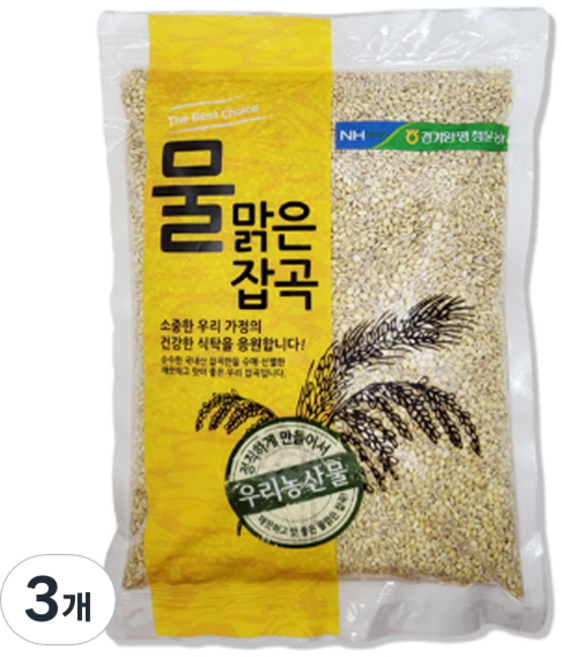 물맑은양평 청운농협 찰보리, 4kg, 3개