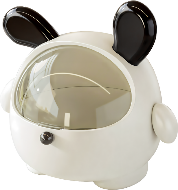 橡合杉 玄關多功能收納盒, 1個, 奶油白 + 黑色