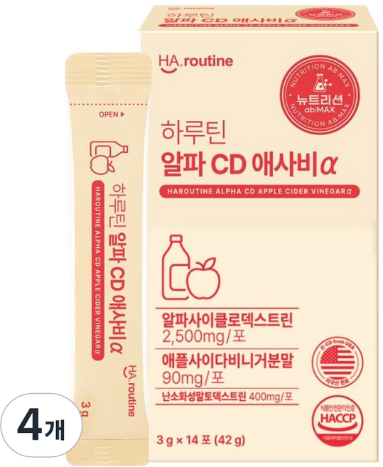 하루틴 알파 CD 애사비 3g, 4개, 14회분