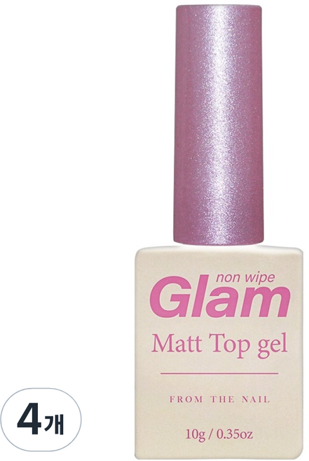 프롬더네일 글램 매트 탑 젤, 4개, 10g, 투명