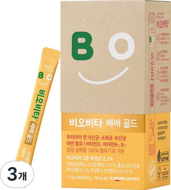 비오비타 배배 골드 유산균, 45g, 3개