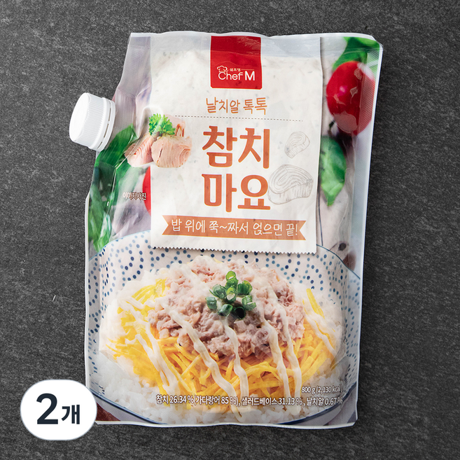 쉐프엠 참치마요 간편식 샐러드, 800g, 2개