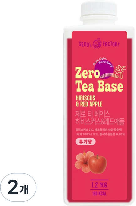 서울팩토리 제로 티 베이스 히비스커스 레드애플, 1.2kg, 2개