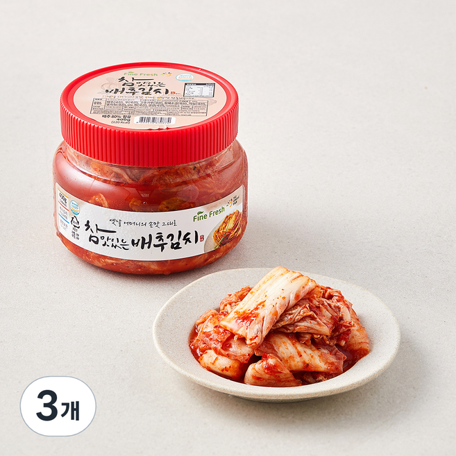 참 맛있는 배추김치 플러스, 400g, 3개