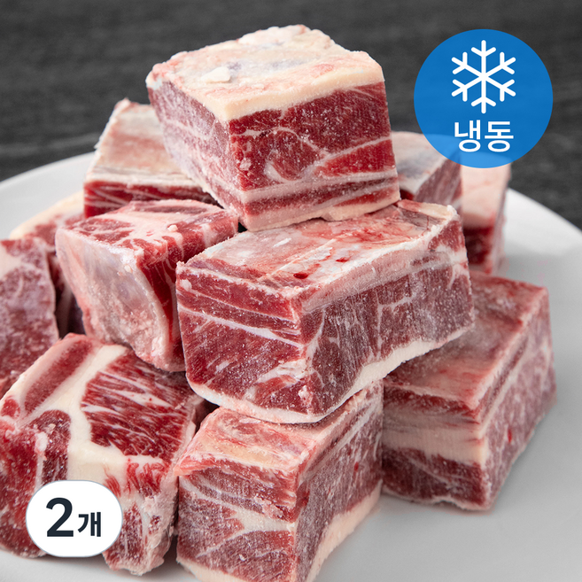 호주산 왕건 우갈비 찜용 3 x 6 x 4 cm(냉동), 3kg, 2개