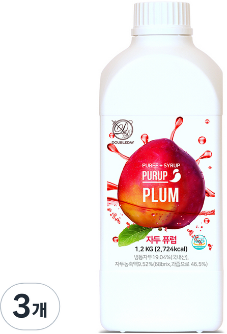 韓國 DOUBLEDAY 西梅果泥飲品原液, 1.2kg, 3個