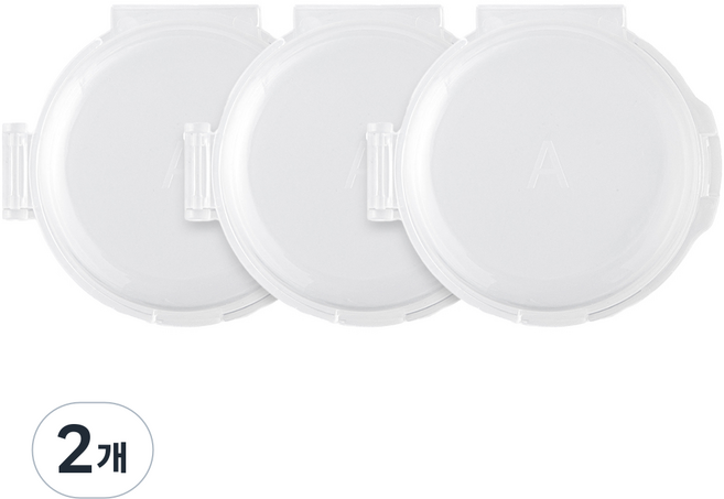 ELLEPARIS 에어쿠션 케이스, 2개, 흰색투명