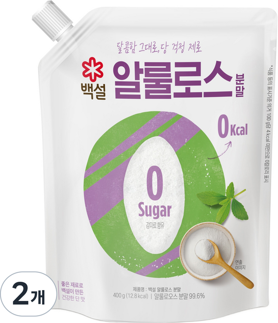 백설 제로 칼로리 알룰로스 분말, 400g, 2개
