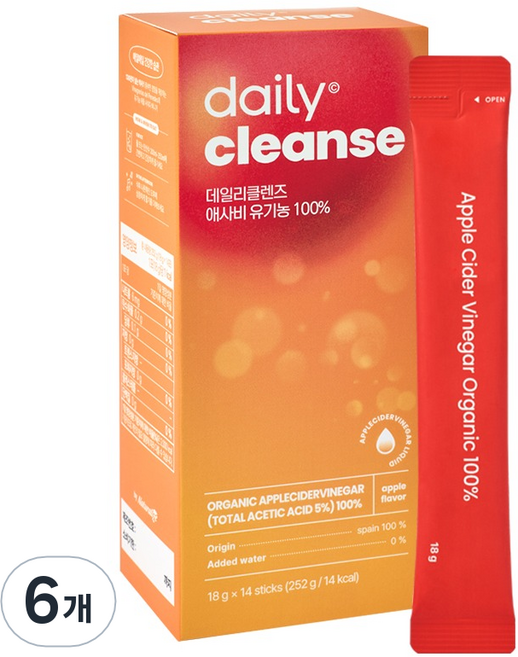 네추럴라이즈 데일리 클렌즈 애사비 유기농 100% 14p, 252g, 6개