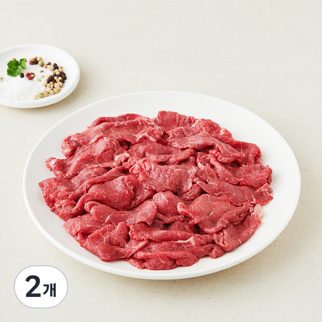 설성목장 무항생제 인증 한우 정육 1++등급 (8) 불고기용 (냉장), 2개, 300g