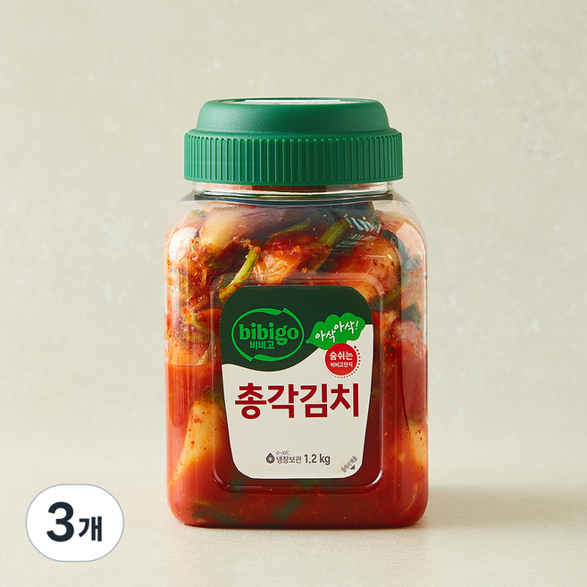 비비고 총각김치, 1.2kg, 3개