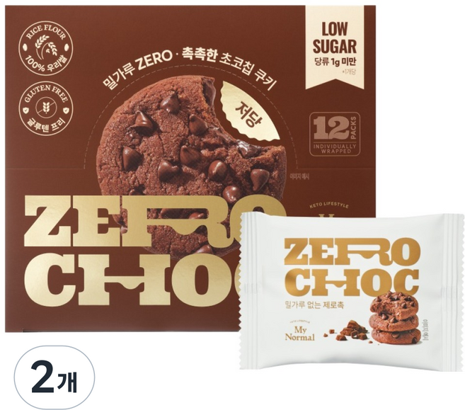 마이노멀 밀가루 없는 제로촉 12p, 240g, 2개
