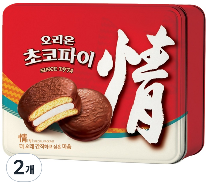 Orion Chocopie-關閉 鐵盒 12入, 468g, 2個