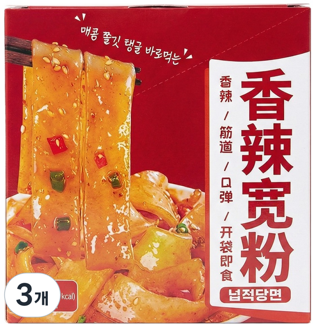 대콴펀 즉석 바로먹는 향라맛 넙적당면 20p, 600g, 3개
