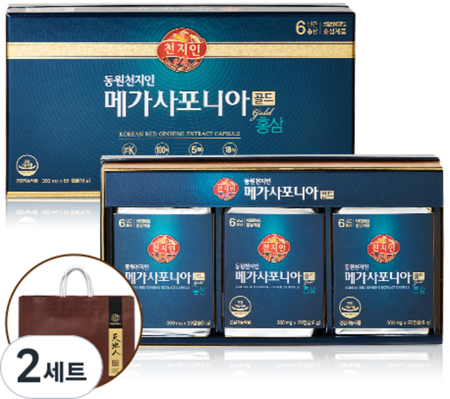 천지인 메가사포니아골드, 60정, 2세트