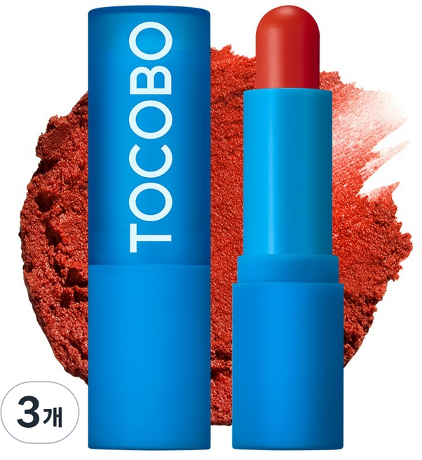 토코보 파우더 크림 립밤, 033 캐롯 케이크, 3.5g, 3개