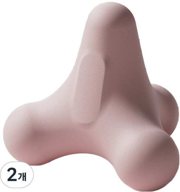 ACDI 다목적 근육 이완 스트레칭 사각 파스텔 마사지볼, 2개, 핑크